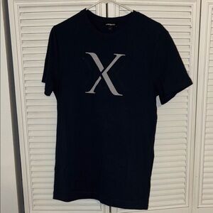 Express Navy Blue T-Shirt with White 'X' Graphic